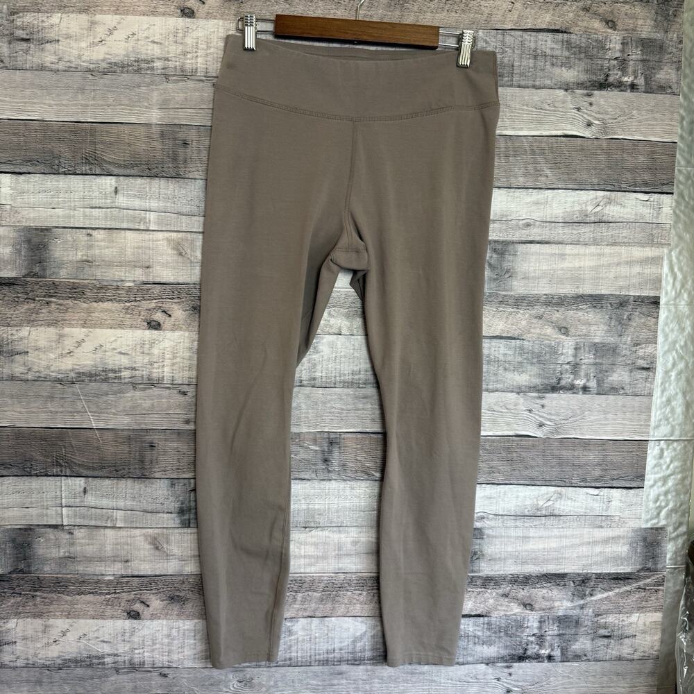 Pact Organic Cotton On-The-Go Leggings Tan Size Large Athleisure Gym
